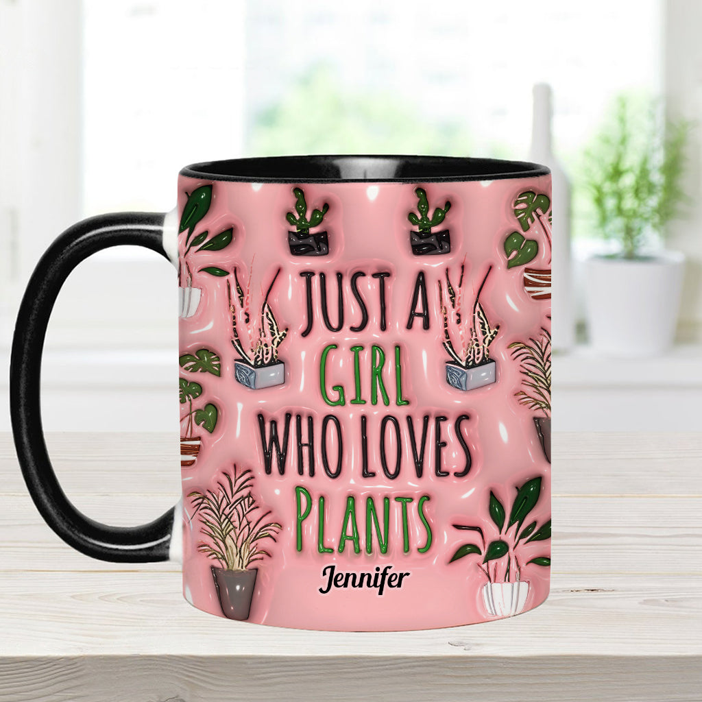 Mug personnalisé « Juste une fille qui aime les plantes »