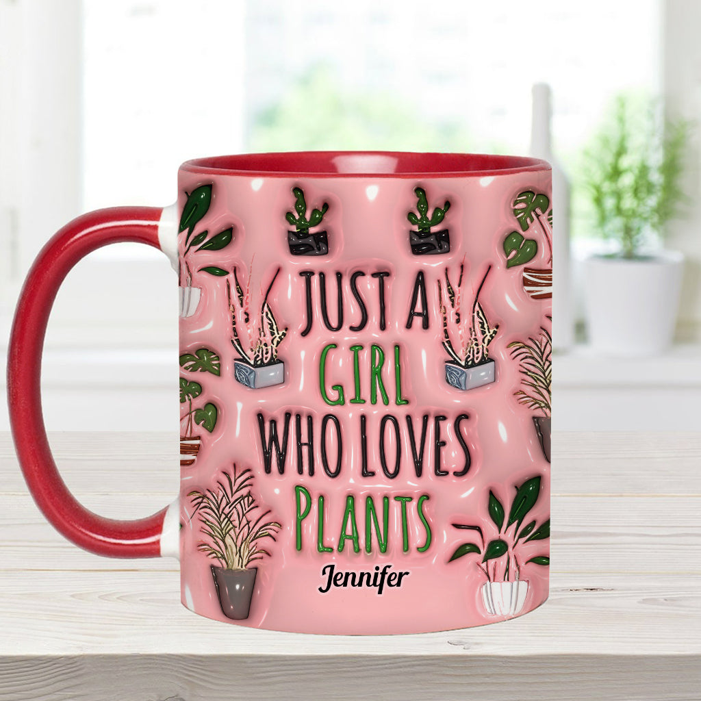 Mug personnalisé « Juste une fille qui aime les plantes »