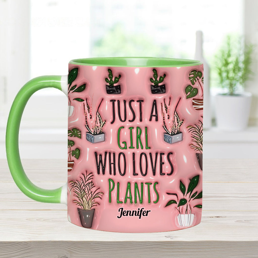 Mug personnalisé « Juste une fille qui aime les plantes »