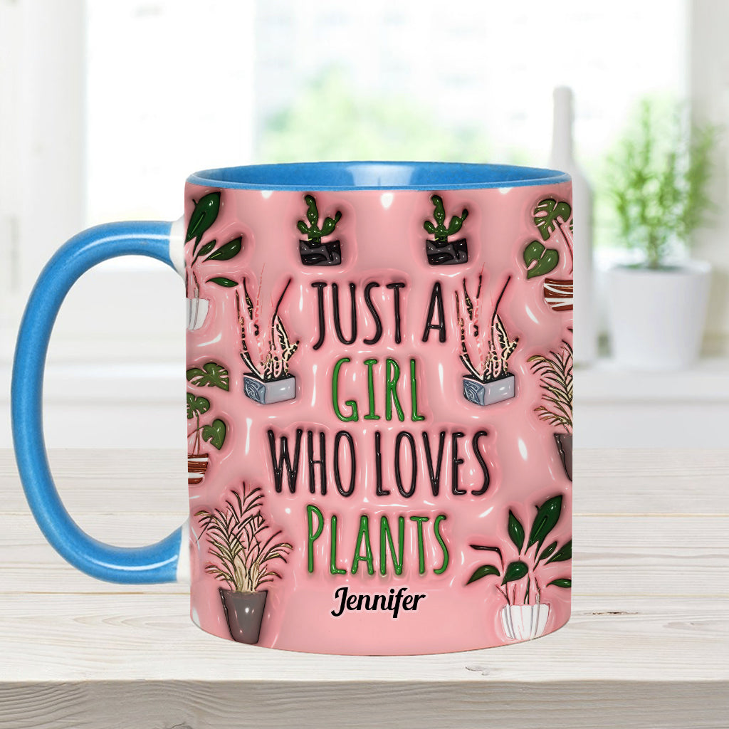 Mug personnalisé « Juste une fille qui aime les plantes »