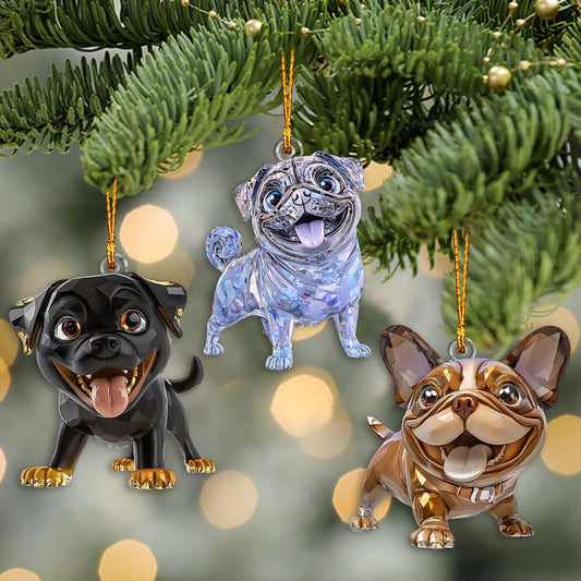 Funny Dogs - Personalized Dog Ornament
