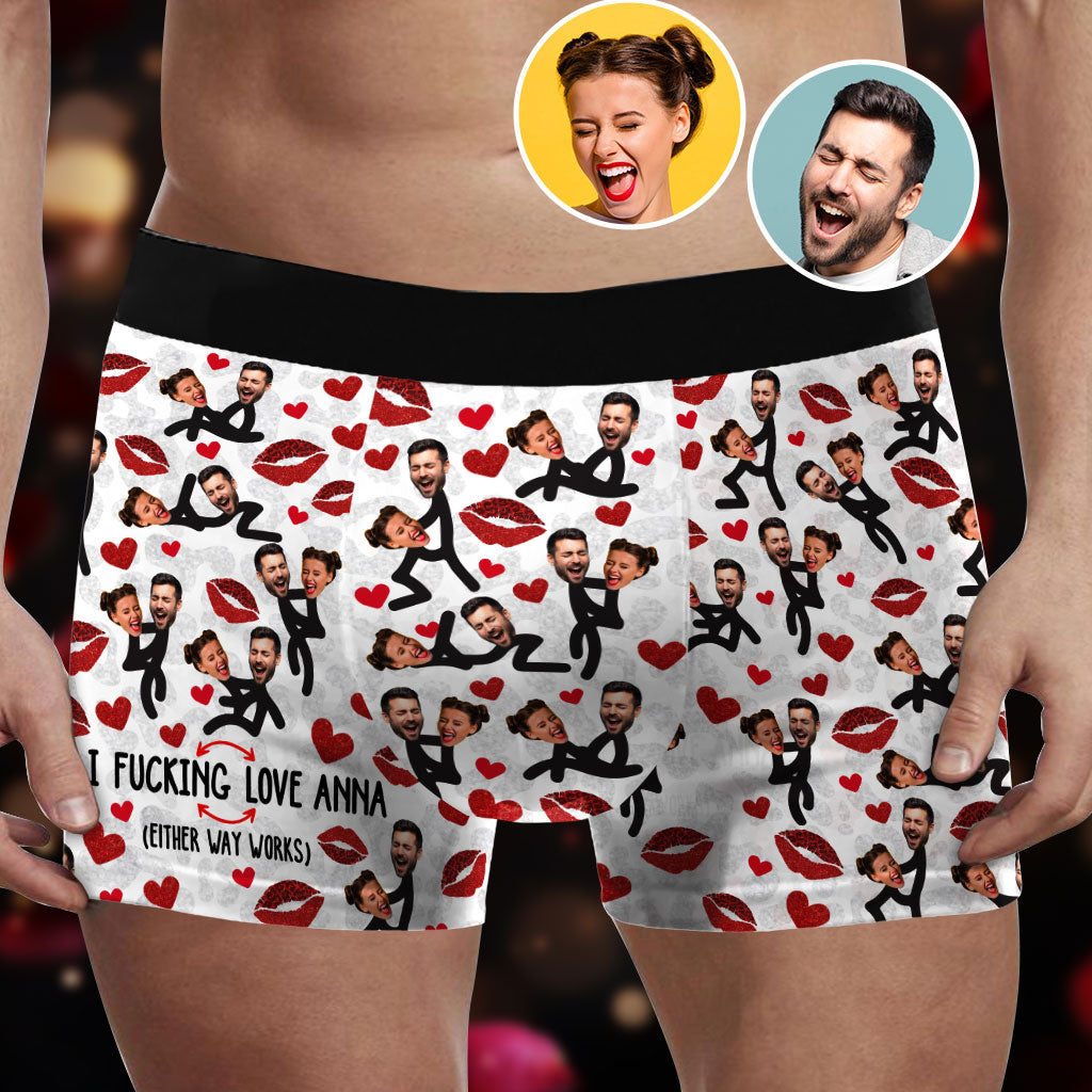 Mon activité préférée : créer des boxers personnalisés pour couples d’hommes.