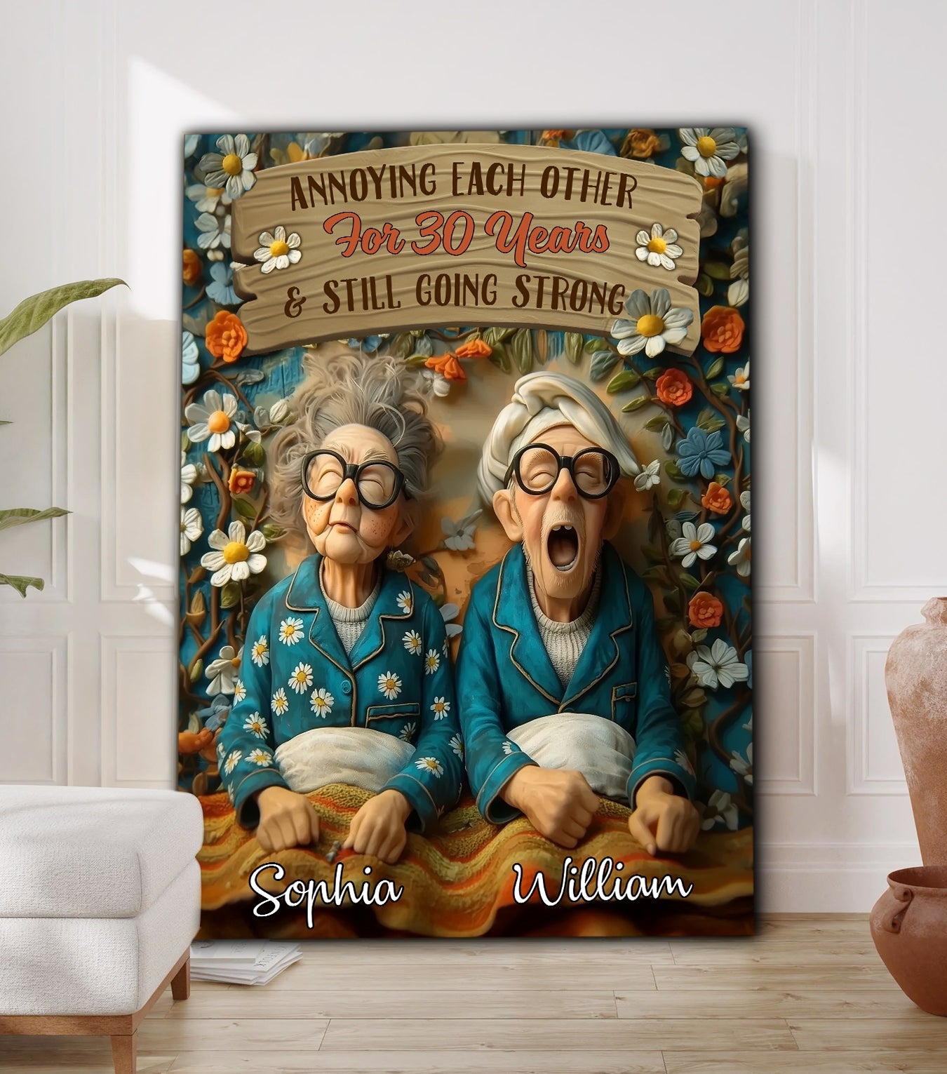 Annoying Each Other For Years & Still Going Strong - Personalized Couple Canvas And Poster