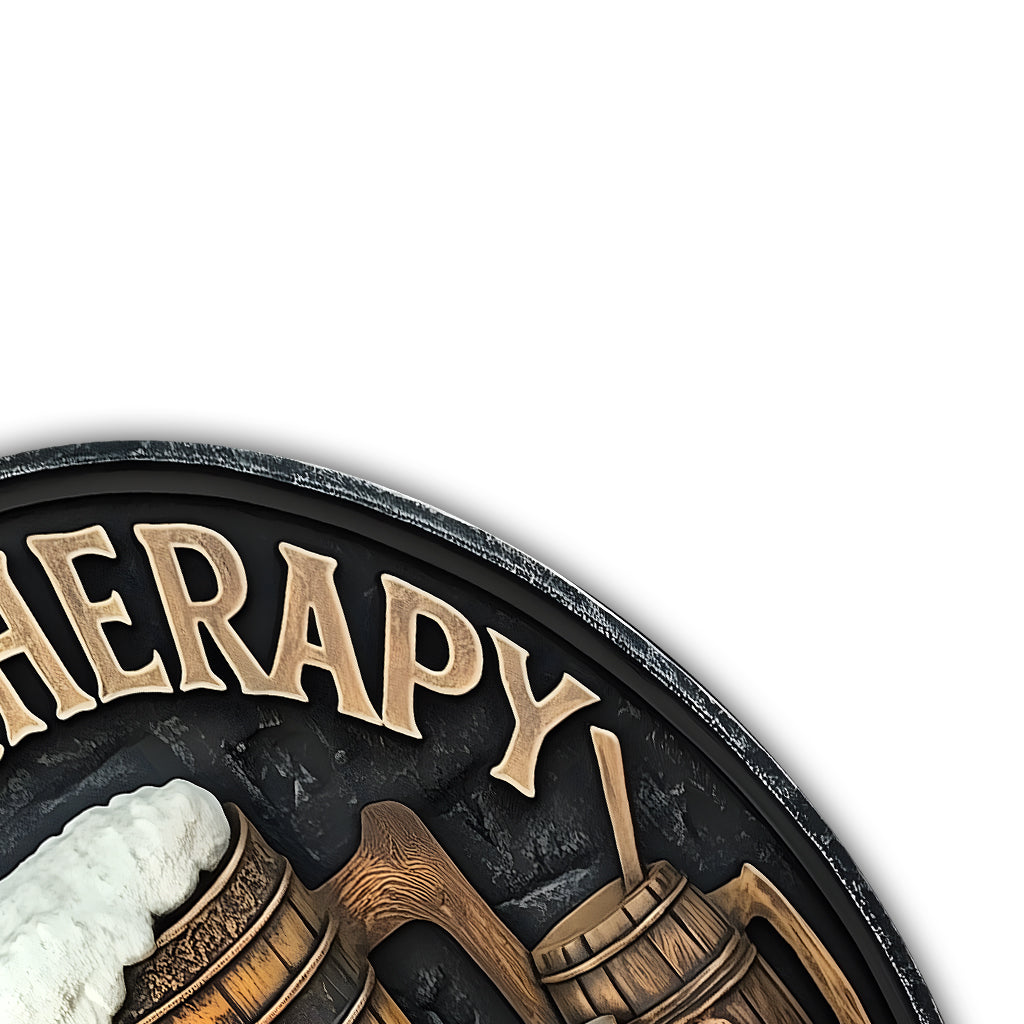 Group Therapy - Personalized Beer Cut Metal Sign