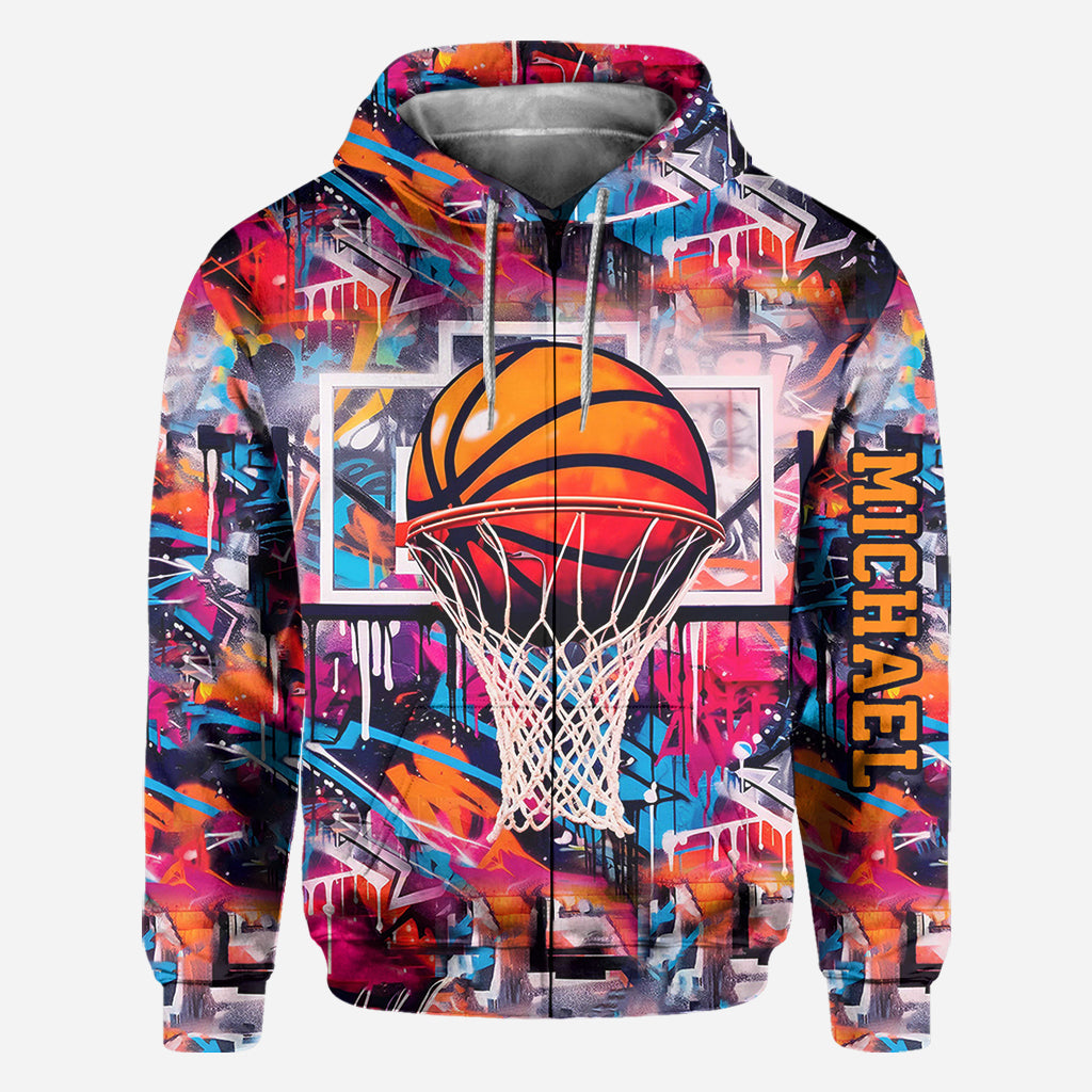 T-shirt personnalisé avec un design de basketball stylé - T-shirt intégral basketball