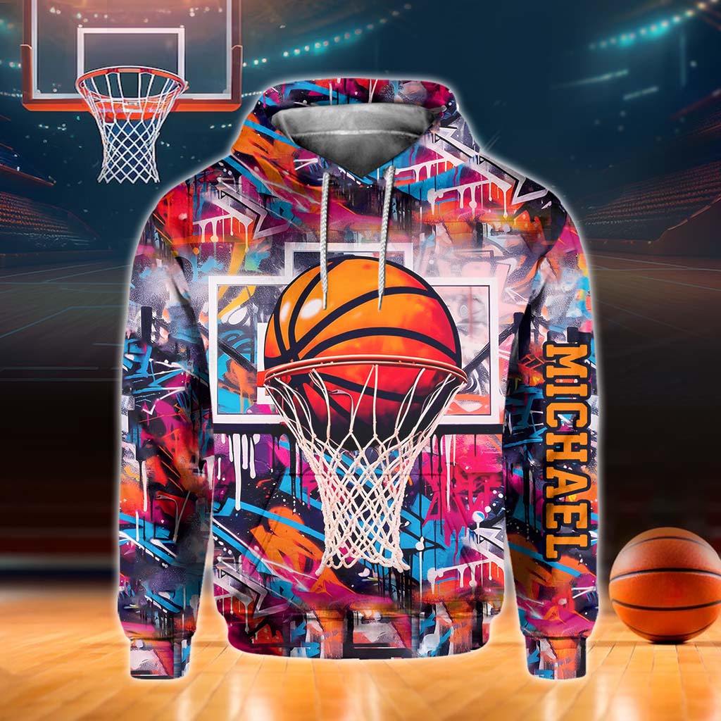 T-shirt personnalisé avec un design de basketball stylé - T-shirt intégral basketball