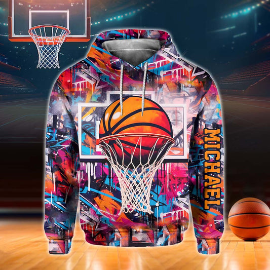 Cool Basketball Design - Personalized Basketball All Over Shirt
