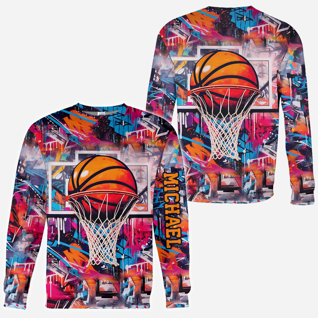 T-shirt personnalisé avec un design de basketball stylé - T-shirt intégral basketball