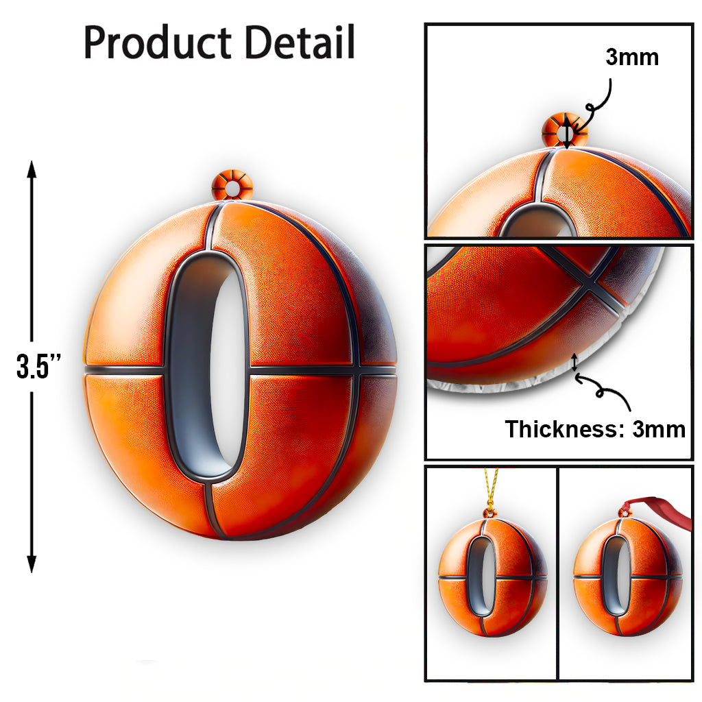 Lettre de basket-ball - Ornement de basket-ball personnalisé