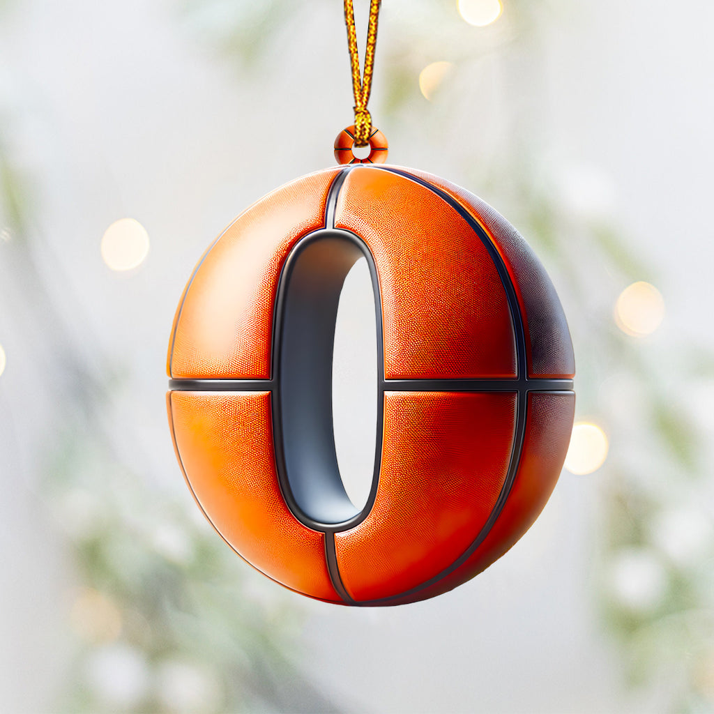 Basketball Letter - Personalized Basketball Ornament