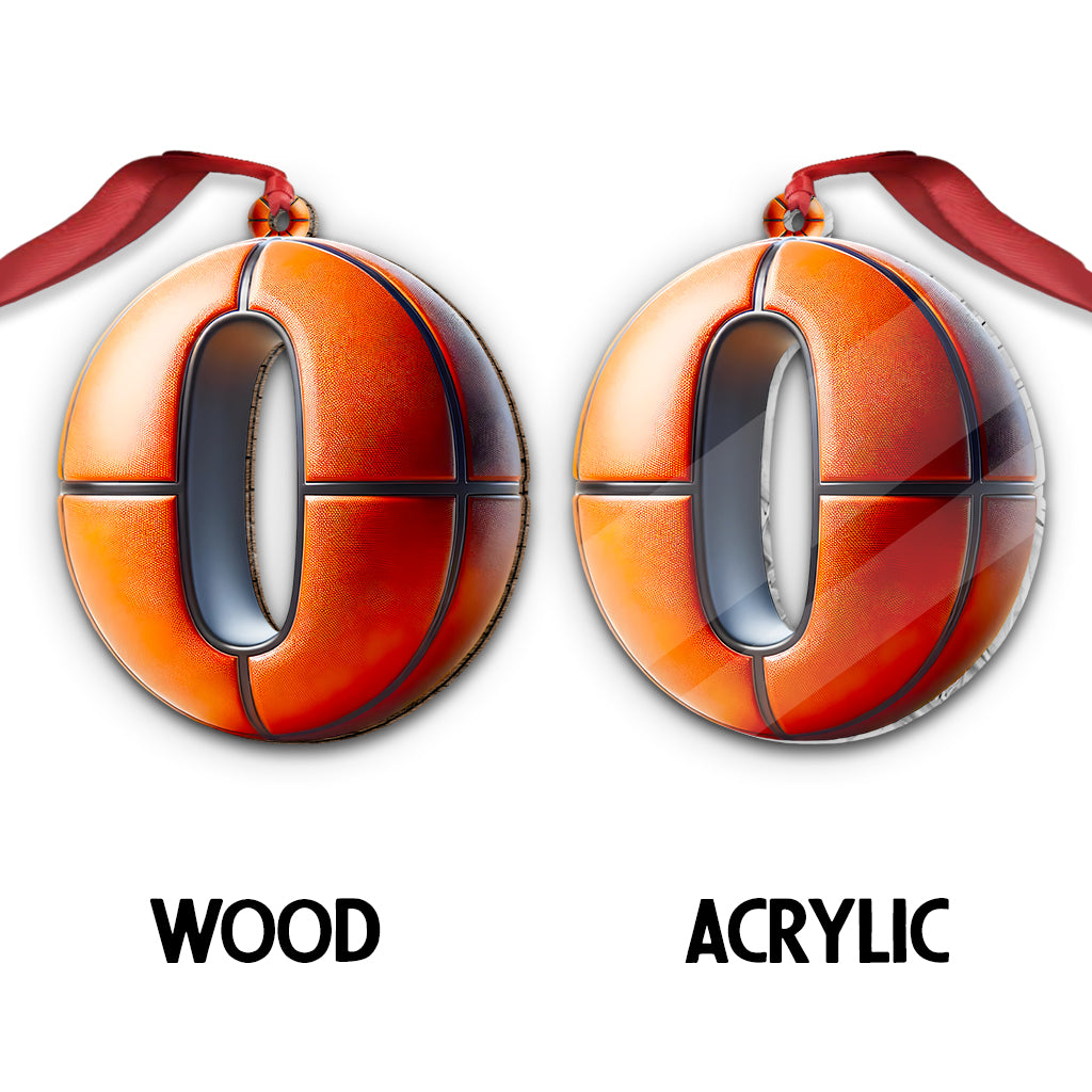 Lettre de basket-ball - Ornement de basket-ball personnalisé