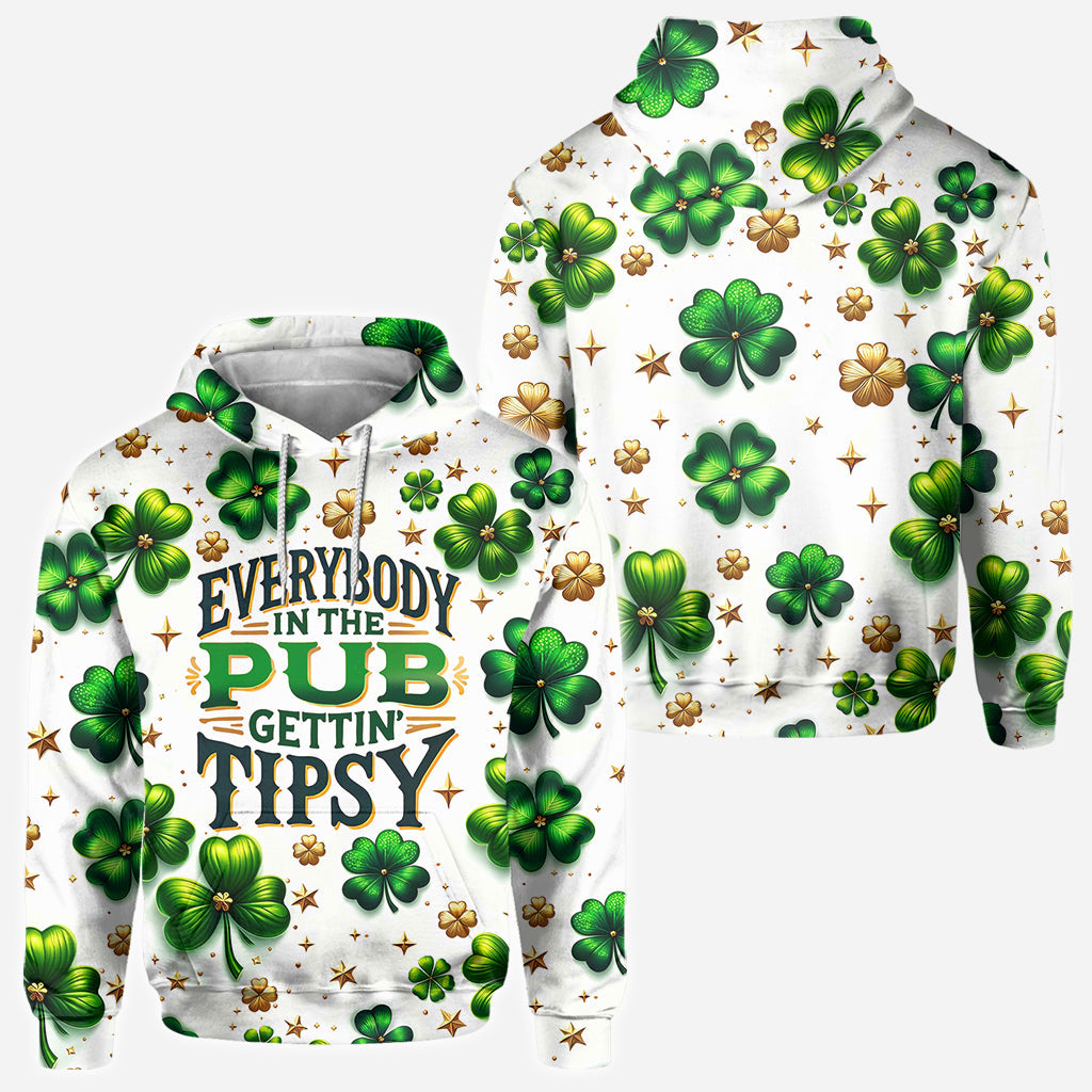 Tout le monde au pub commence à boire un coup - T-shirt intégral pour la Saint-Patrick