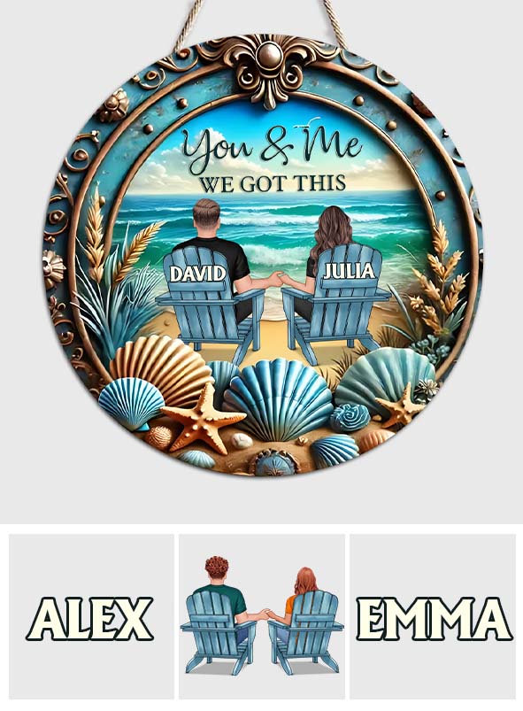 Toi et moi, on gère ! - Panneau en bois personnalisé pour couple