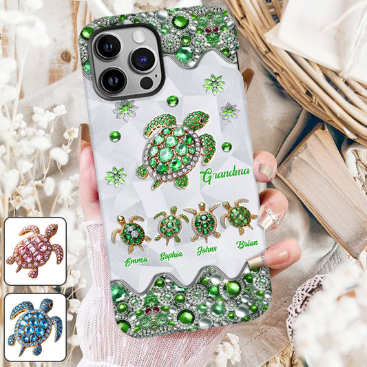 Grandma Of Little Turtles - Personalized Grandma Full Print Phone Case