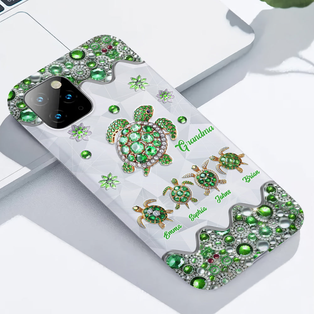 Grandma Of Little Turtles - Personalized Grandma Full Print Phone Case