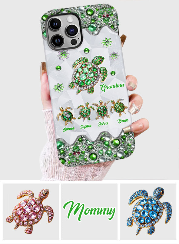 Grandma Of Little Turtles - Personalized Grandma Full Print Phone Case
