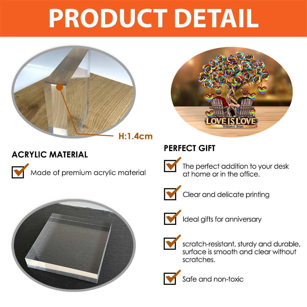 You Are My Favorite Person - Personalized LGBT Support Custom Shaped Acrylic Plaque