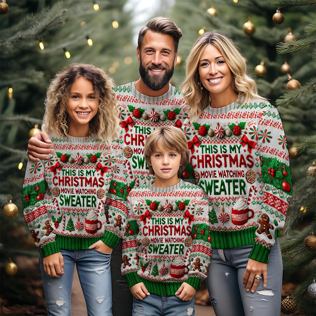 Pull moche personnalisé pour regarder des films de Noël