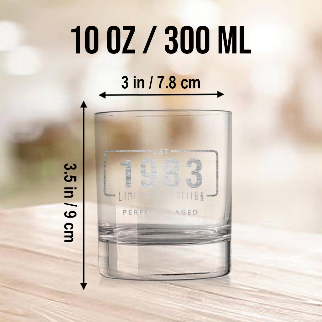 Verre à whisky personnalisé Perfectly Aged - Anniversaire