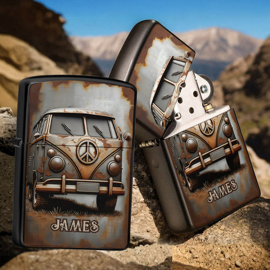 Briquet hippie personnalisé Vintage Caravan