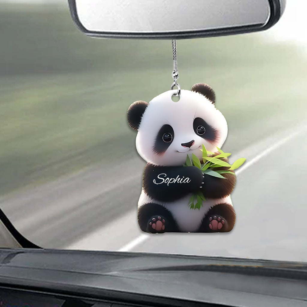 Love Panda - Personalized Panda Lover Car Ornament