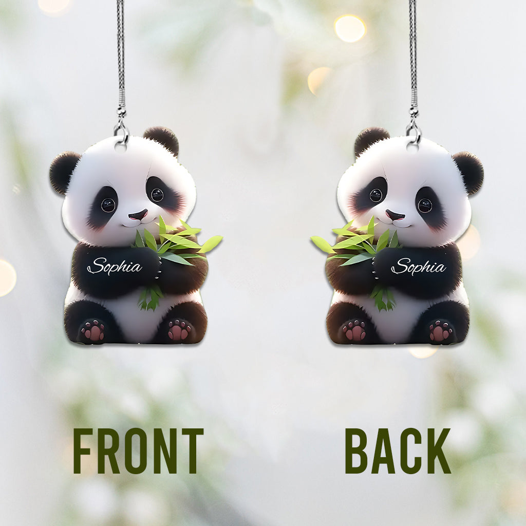 Love Panda - Personalized Panda Lover Car Ornament
