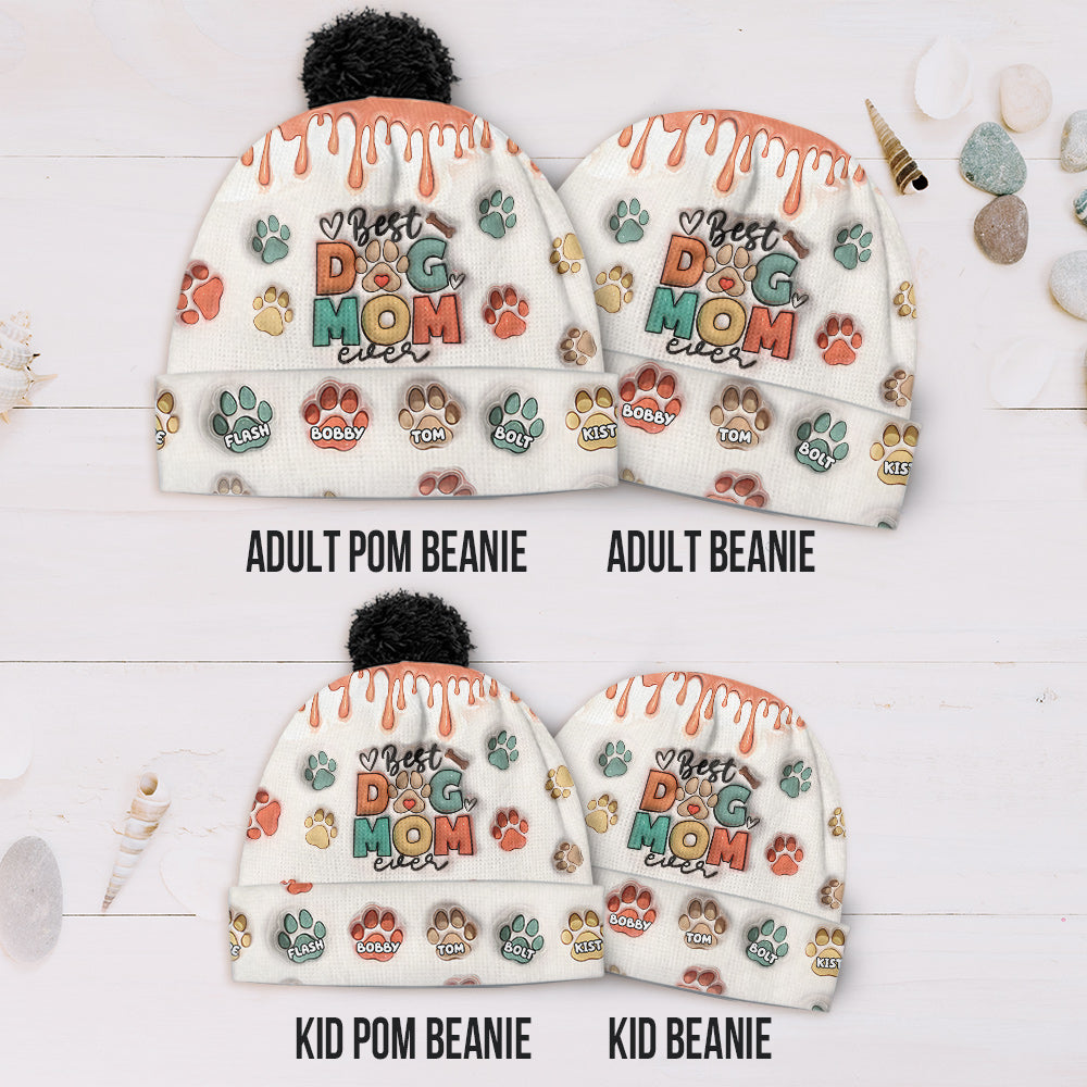 Best Dog Mom Ever - Personalized Dog Beanie Hat
