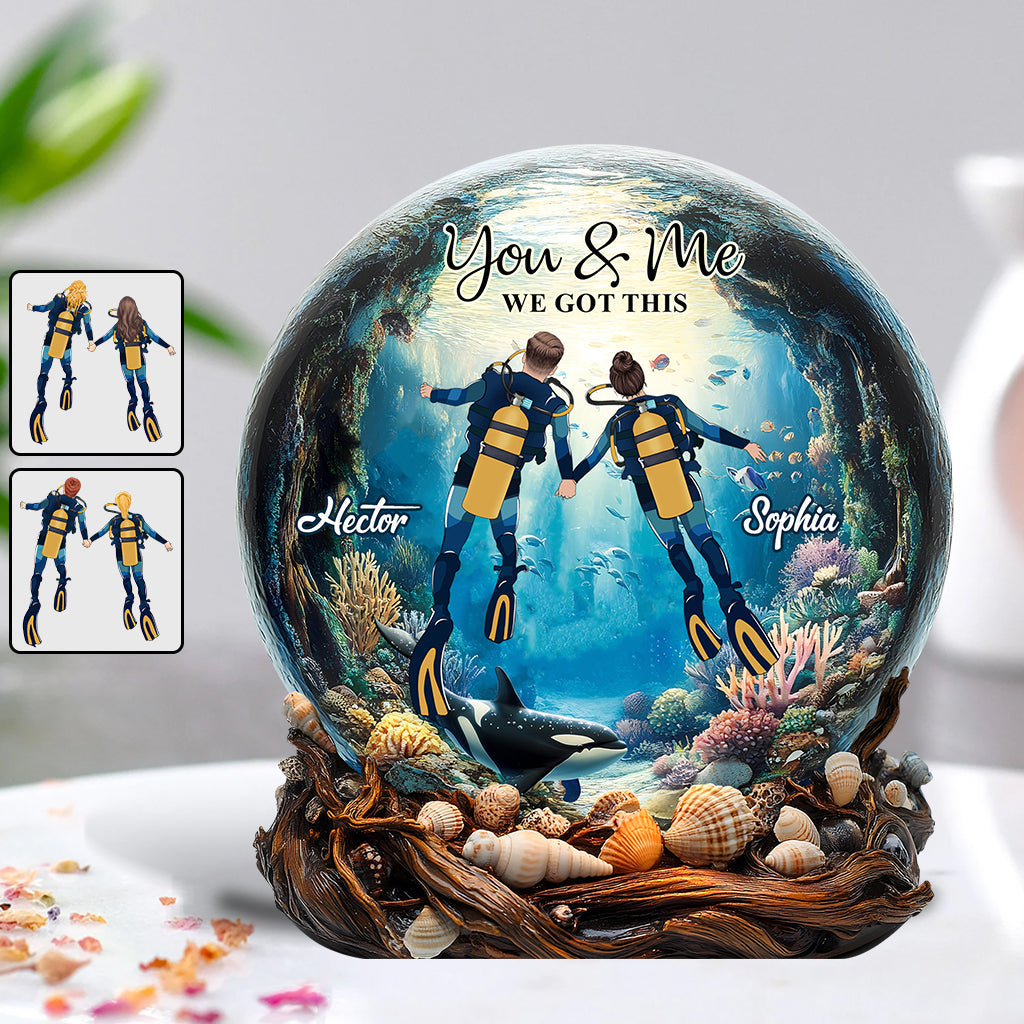 You & Me We Got This - Personalized Scuba Diving Custom Shaped Acrylic Plaque