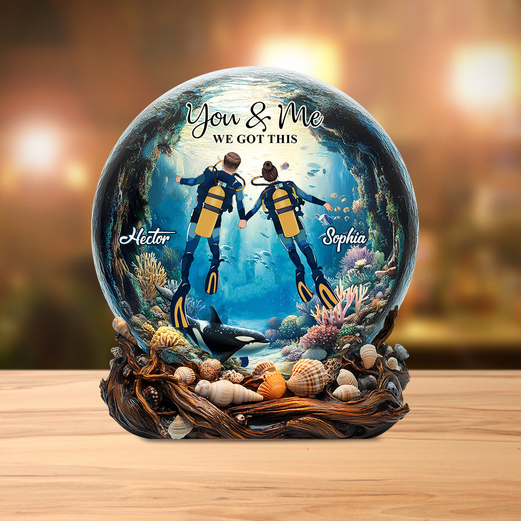 You & Me We Got This - Personalized Scuba Diving Custom Shaped Acrylic Plaque