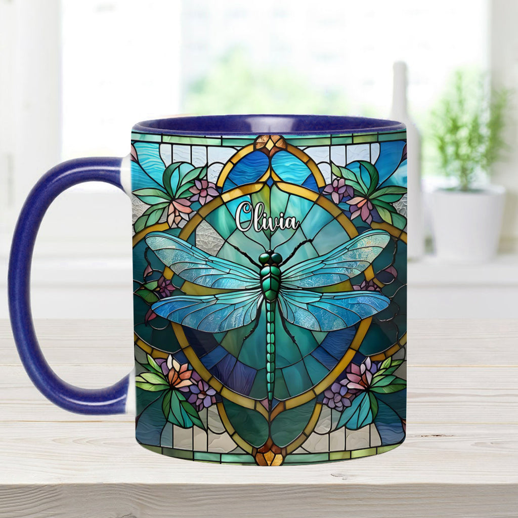 Beautiful Dragon Fly - Personalized Dragonfly Accent Mug