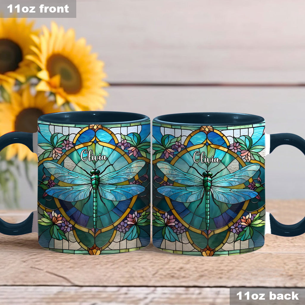 Beautiful Dragon Fly - Personalized Dragonfly Accent Mug
