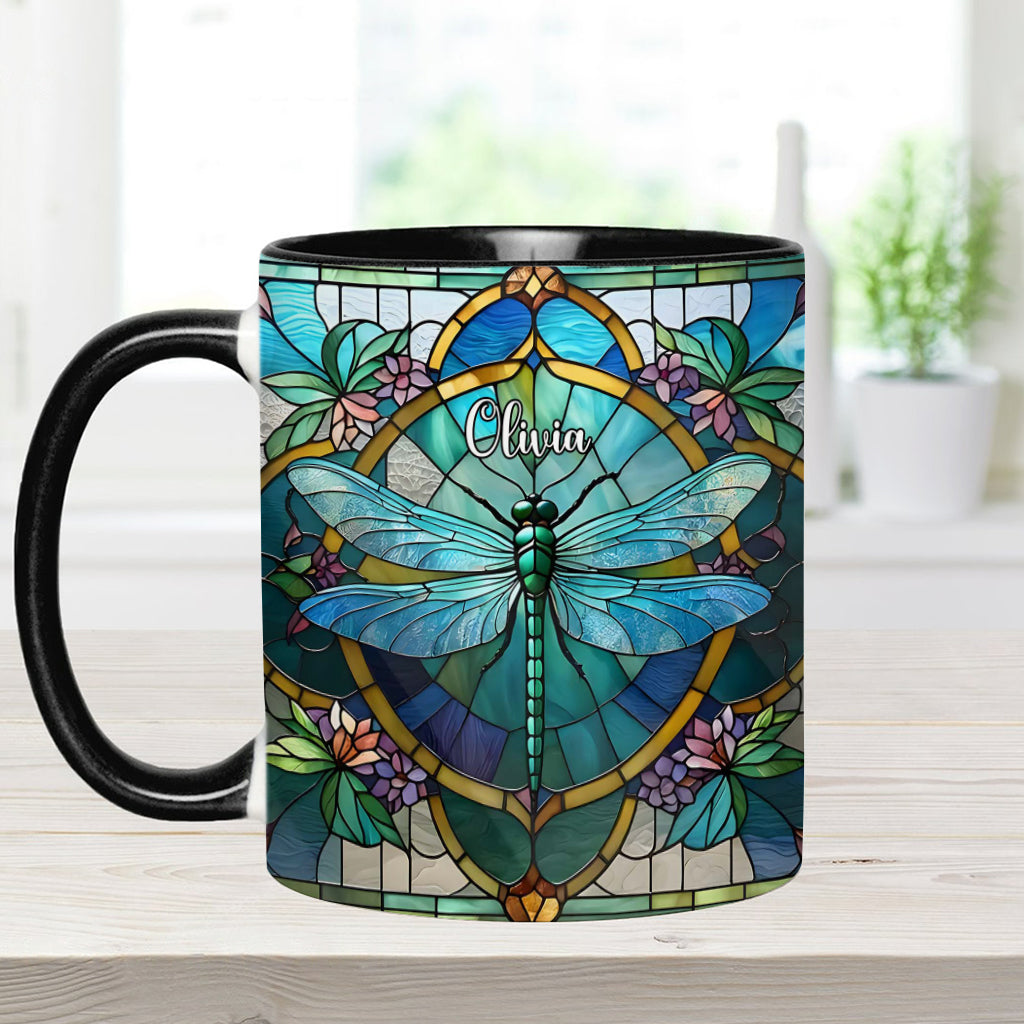Beautiful Dragon Fly - Personalized Dragonfly Accent Mug