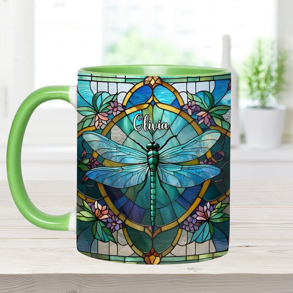 Beautiful Dragon Fly - Personalized Dragonfly Accent Mug