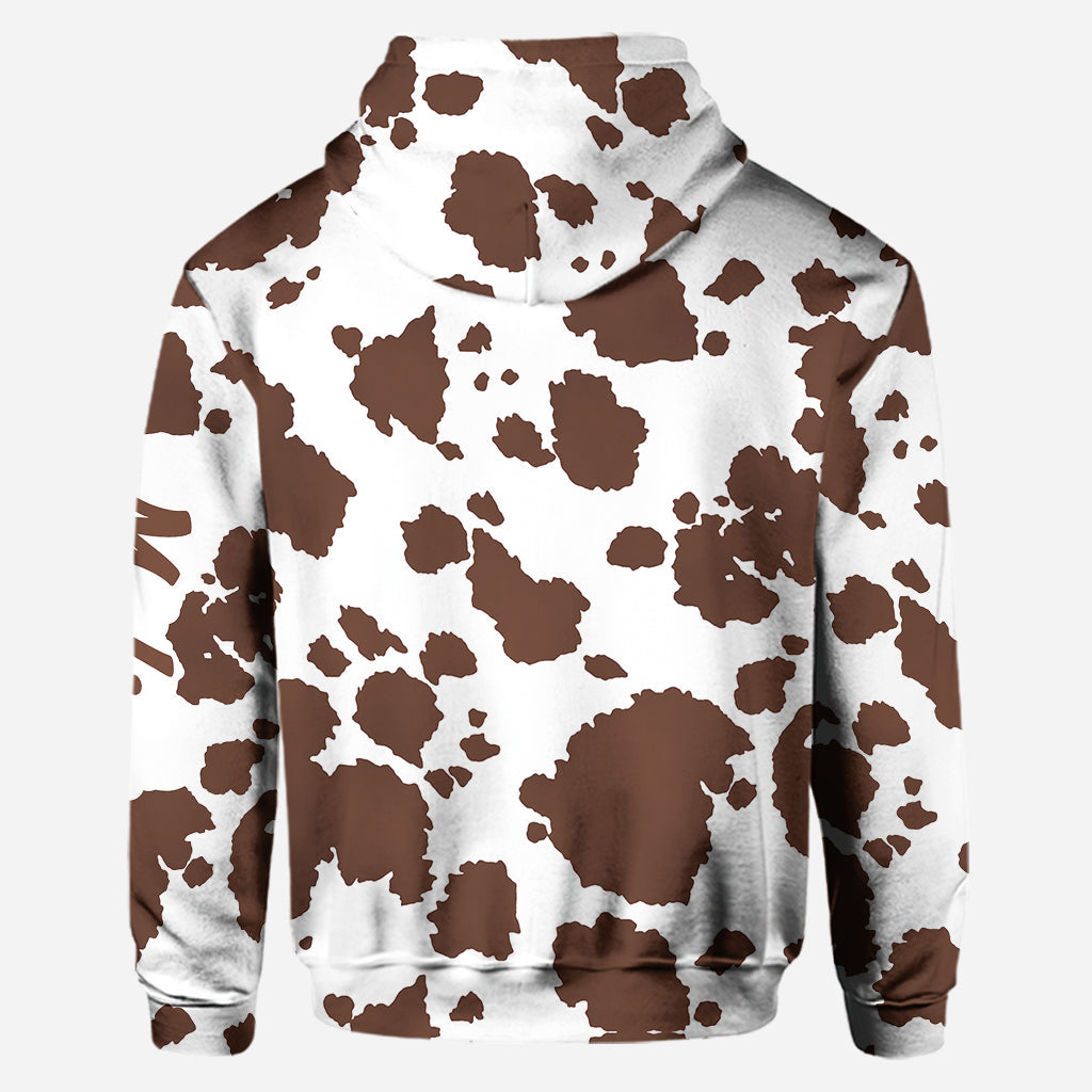Vintage Cow - Personalized Highland Cow Hoodie and Leggings