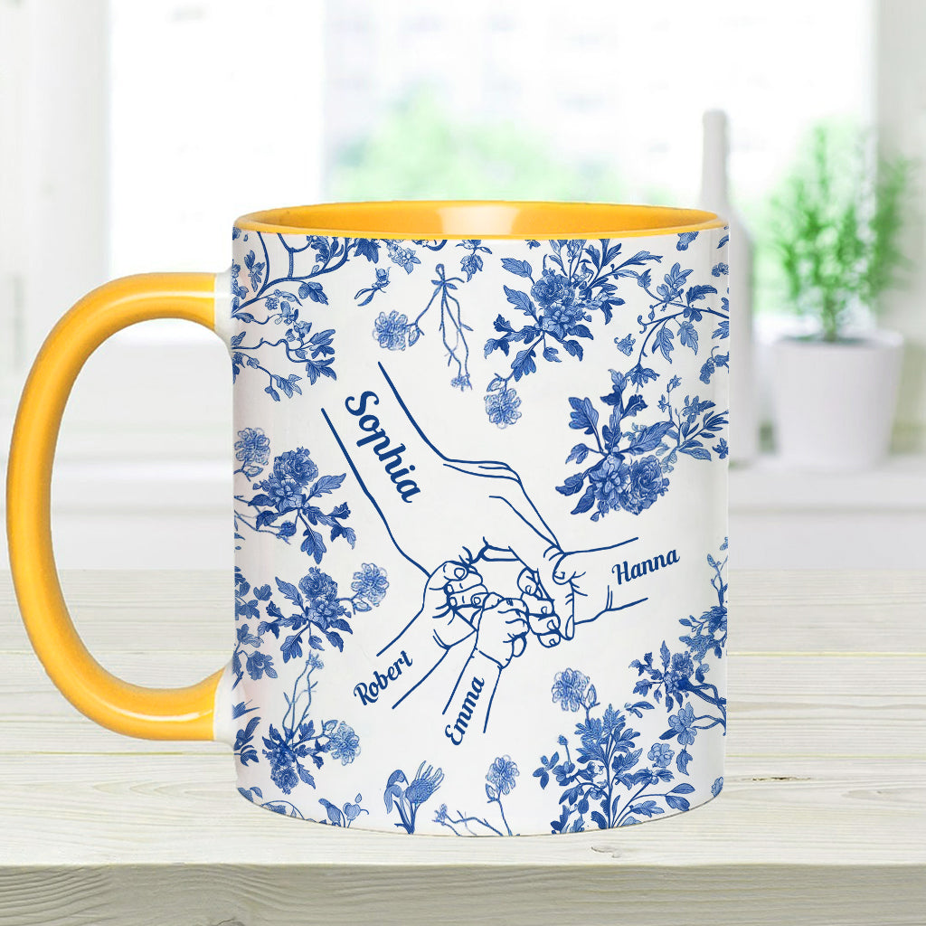 Mug personnalisé « Main de maman Toile de Jouy »