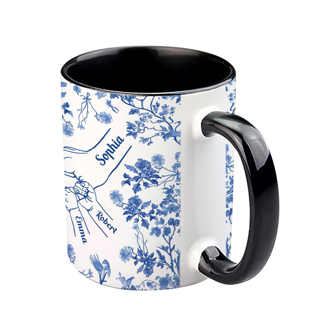 Mug personnalisé « Main de maman Toile de Jouy »