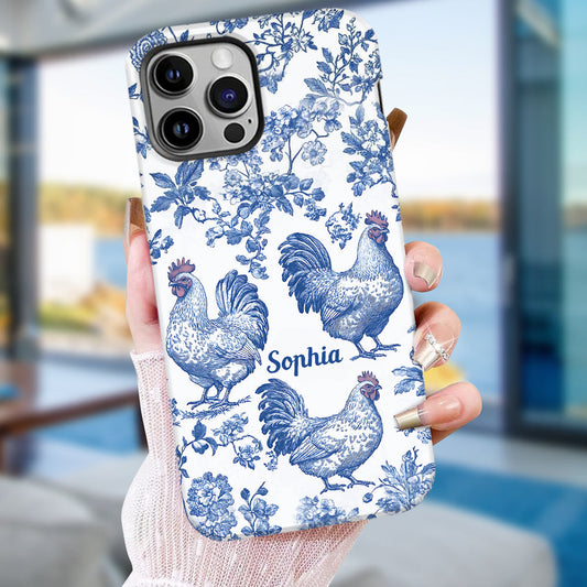 Chicken Toile de Jouy - Personalized Chicken Full Print Phone Case