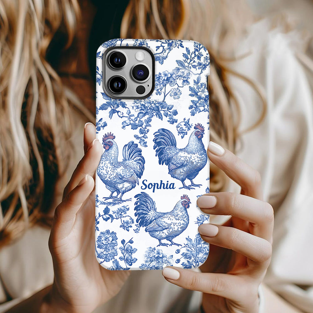 Chicken Toile de Jouy - Personalized Chicken Full Print Phone Case