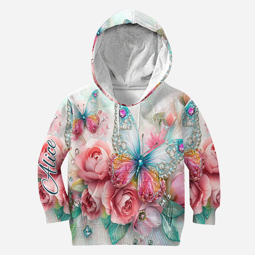 J'adore les papillons - Sweat à capuche et legging personnalisés papillons