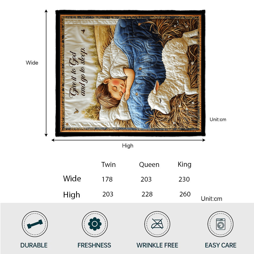 Confie-le à Dieu et va te coucher - Couette chrétienne