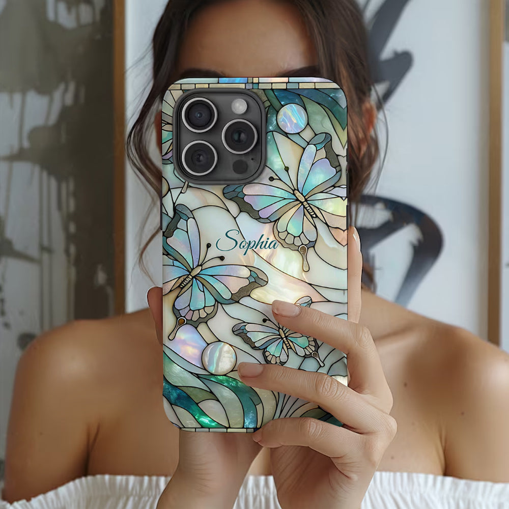 Coque de téléphone personnalisée avec motif papillons « J’adore les papillons »