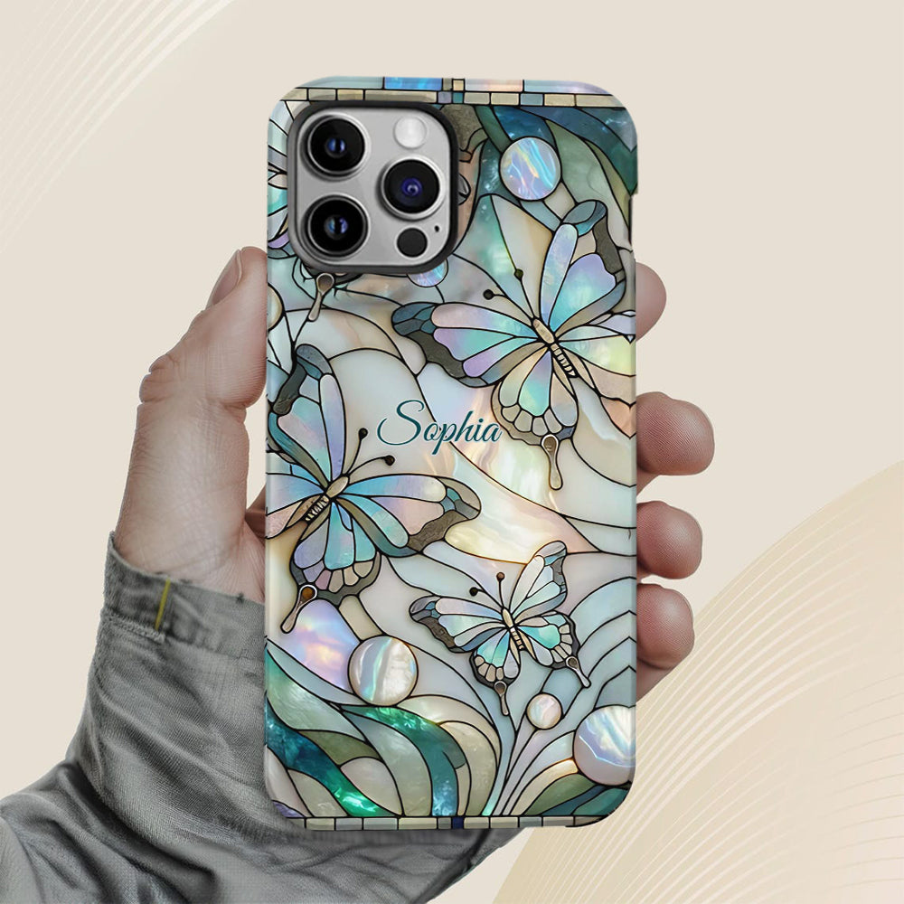Coque de téléphone personnalisée avec motif papillons « J’adore les papillons »