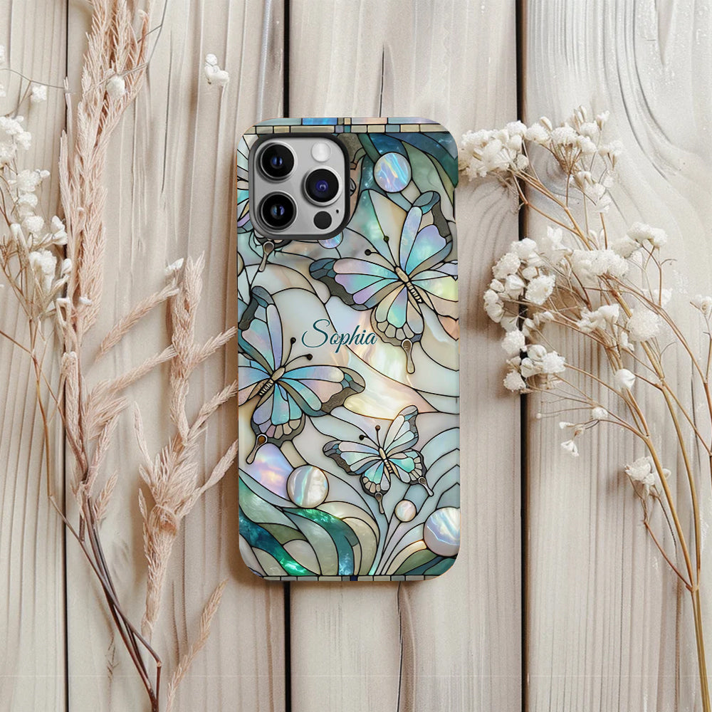 Coque de téléphone personnalisée avec motif papillons « J’adore les papillons »