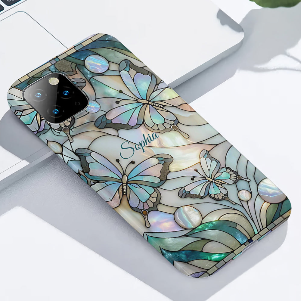 Coque de téléphone personnalisée avec motif papillons « J’adore les papillons »