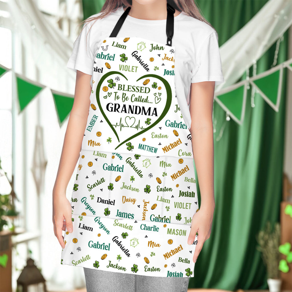 Heureuse d'être appelée Mamie Nana - Tablier personnalisé pour grand-mère