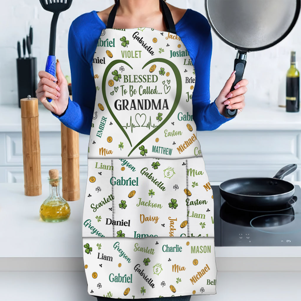 Heureuse d'être appelée Mamie Nana - Tablier personnalisé pour grand-mère