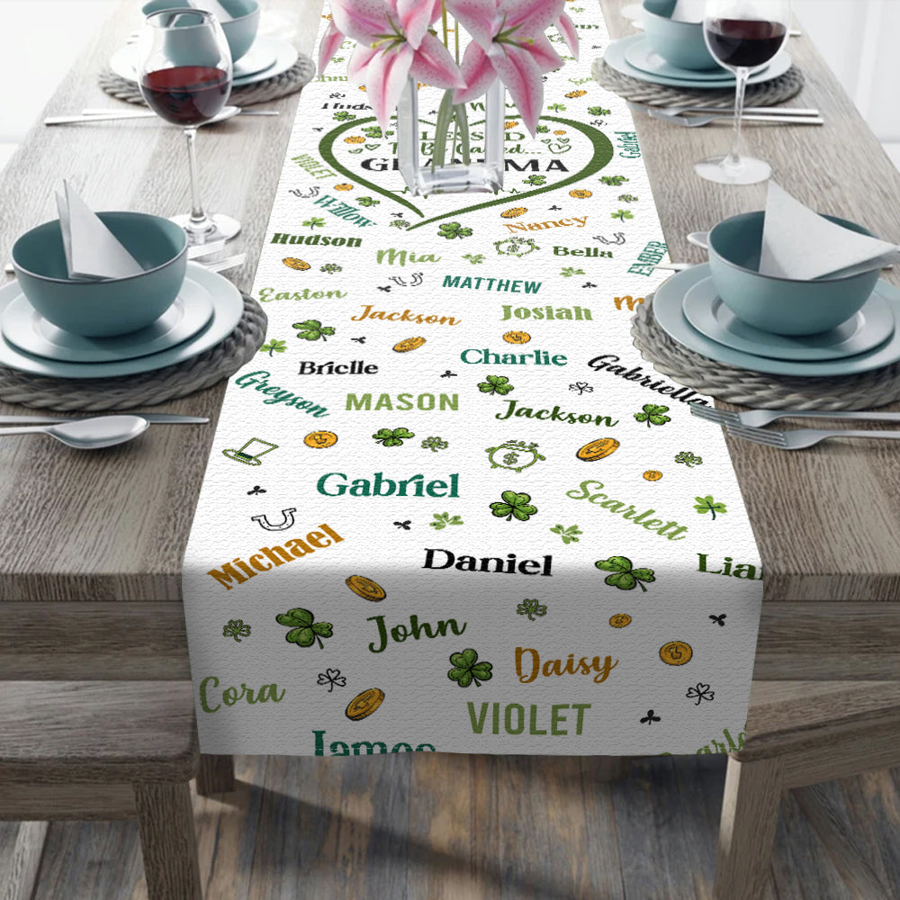 Blessed To Be Called Grandma Nana - Personalized Grandma Table Runner