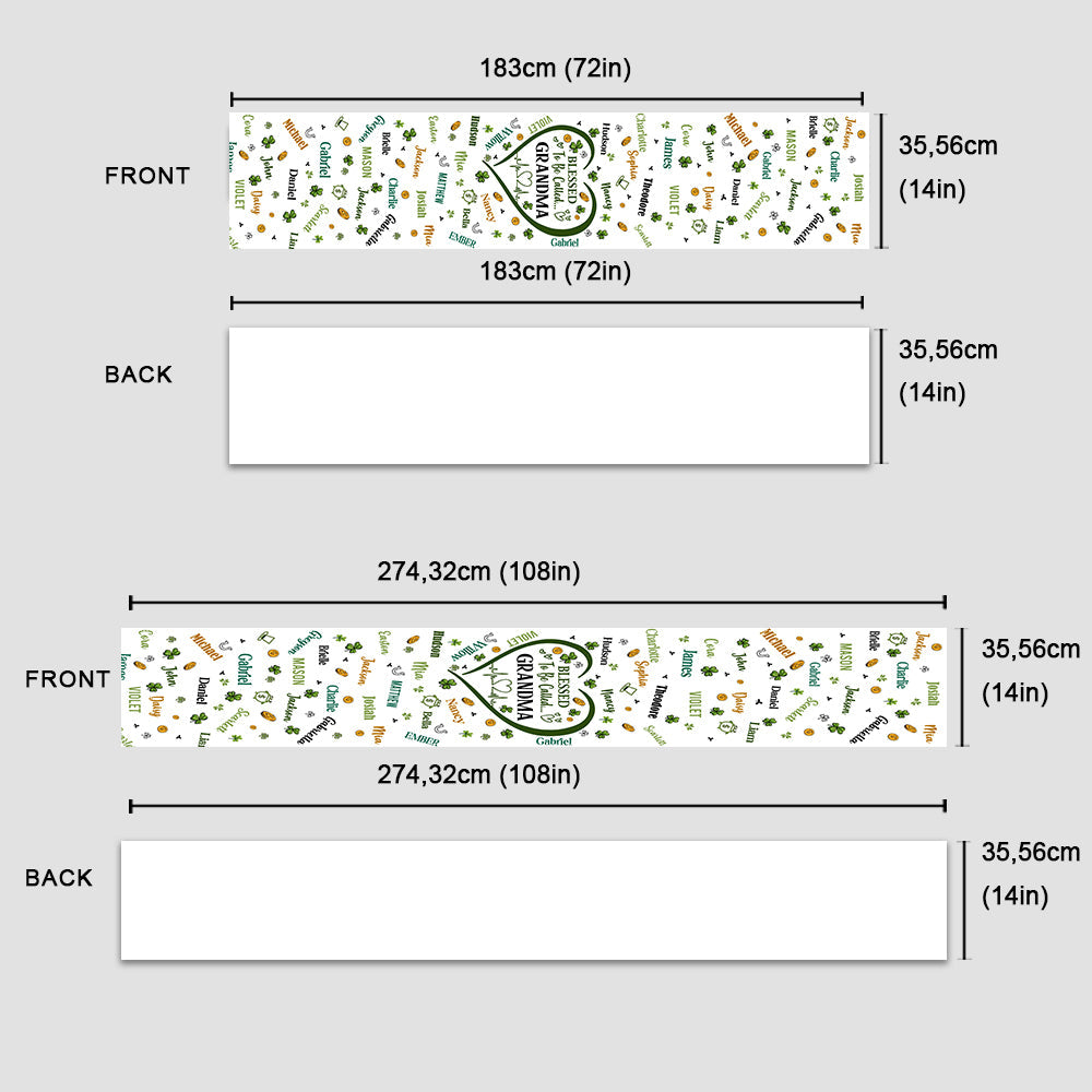Blessed To Be Called Grandma Nana - Personalized Grandma Table Runner