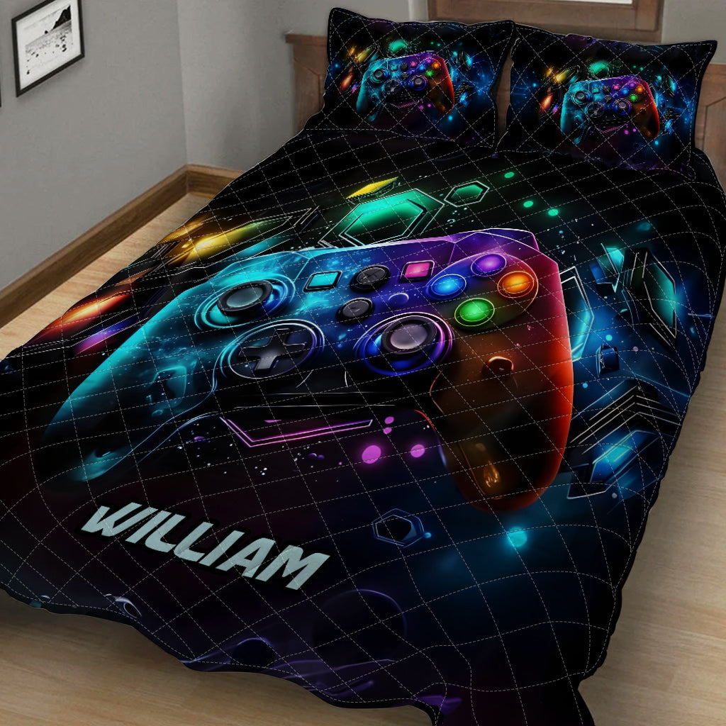 Ensemble de courtepointe personnalisé pour gamer - Jeu vidéo