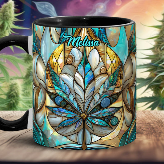 Mug personnalisé « Feuille magnifique » avec motif cannabis